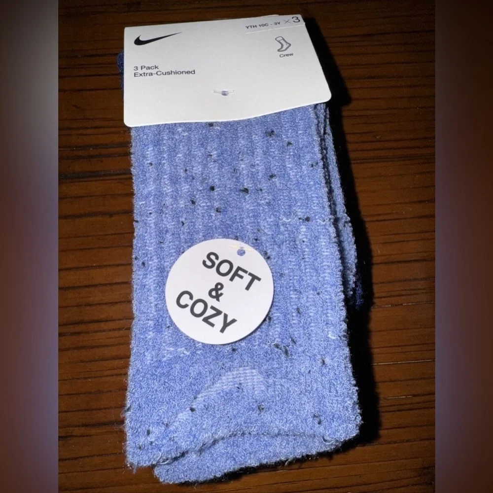Nike Blue Soft & Cozy Socks - Size 10C - 3Y